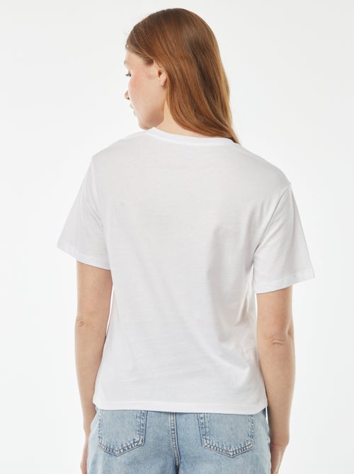 T-shirt larga com estampa à frente - Kiabi