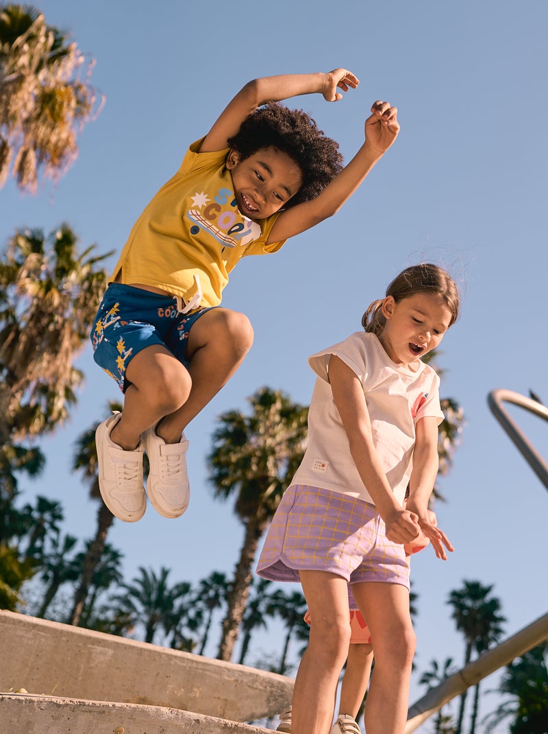 T-shirt larga com estampado Grafik Edition Amarelo - Kiabi