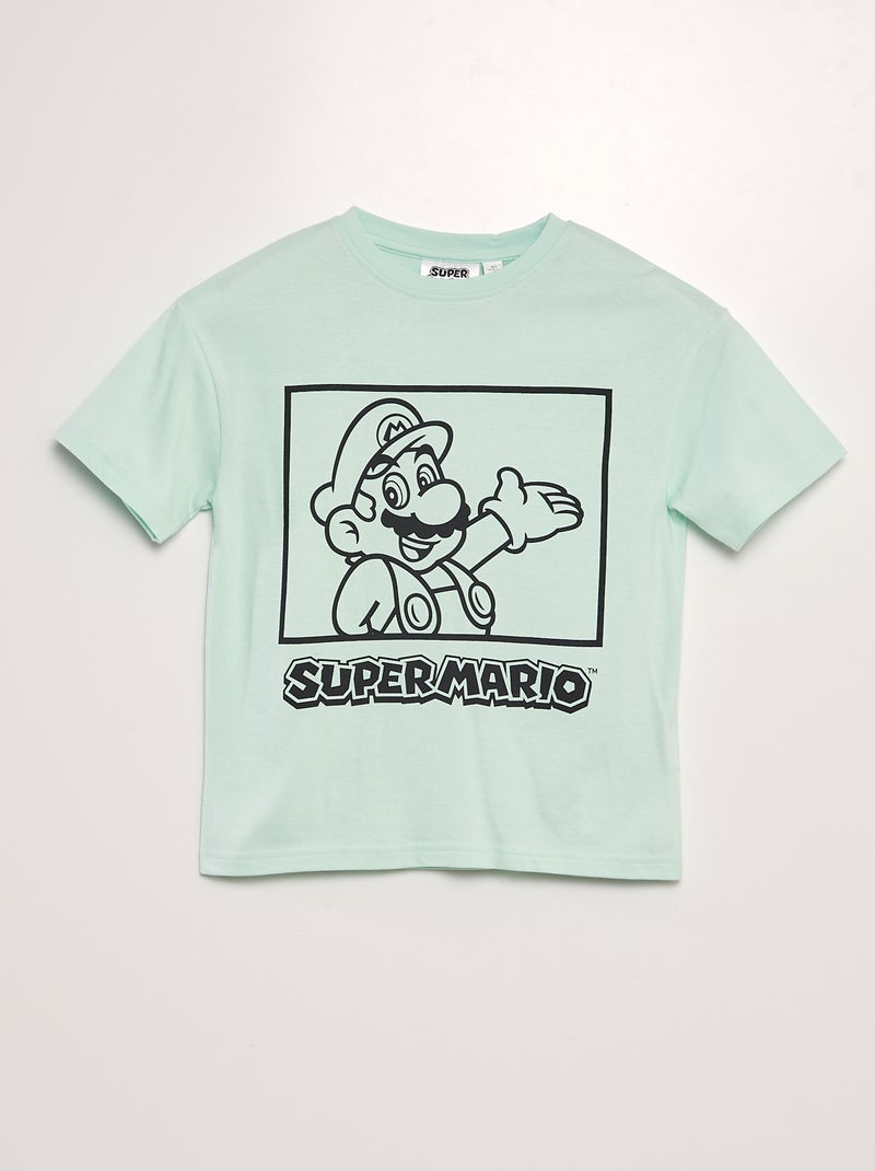 T-shirt larga com estampado 'Mario' VERDE - Kiabi