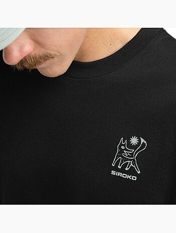 T-shirt larga de bikepacking para homem