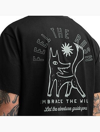 T-shirt larga de bikepacking para homem