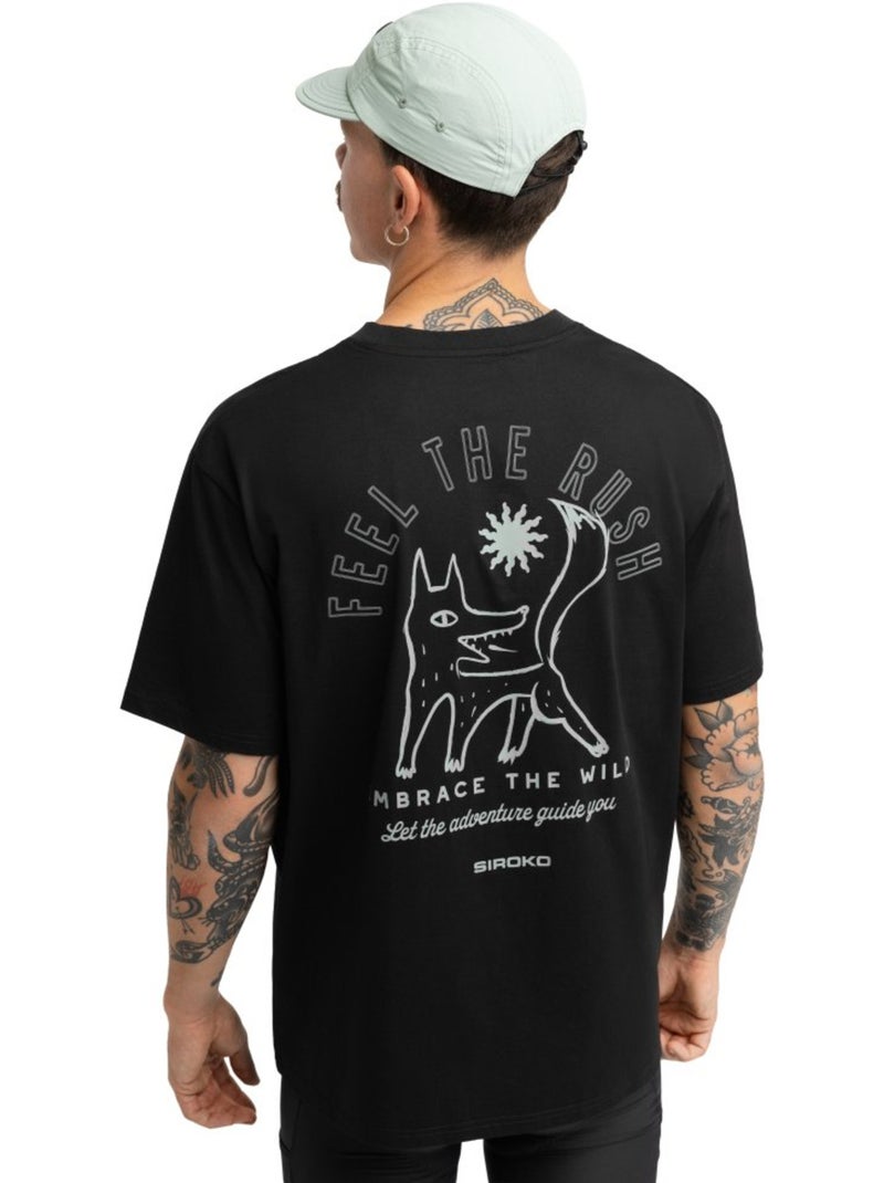 T-shirt larga de bikepacking para homem Preto - Kiabi