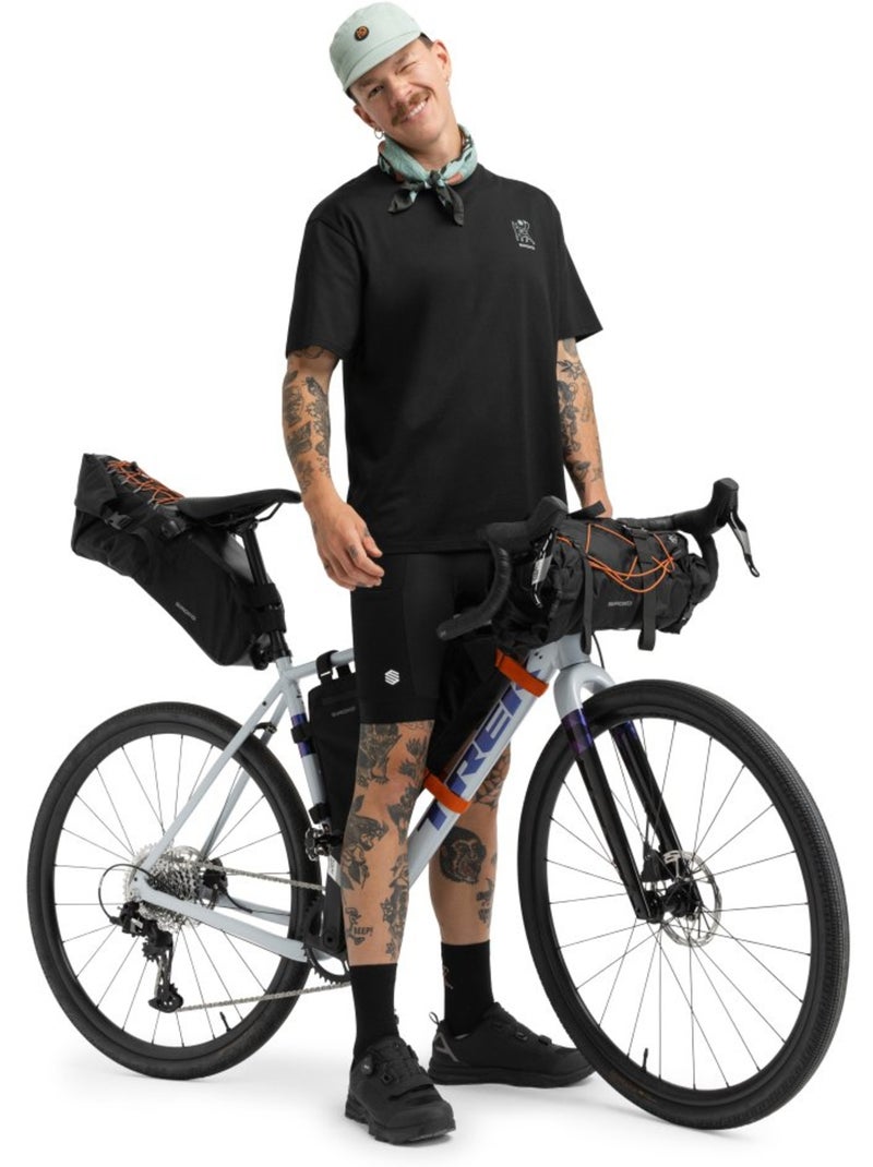 T-shirt larga de bikepacking para homem Preto - Kiabi