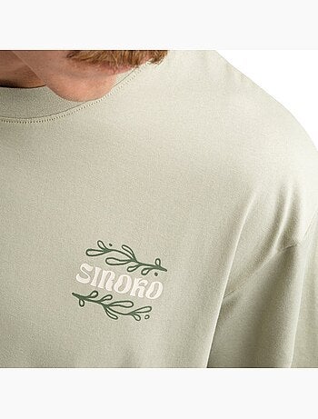 T-shirt larga de bikepacking para homem