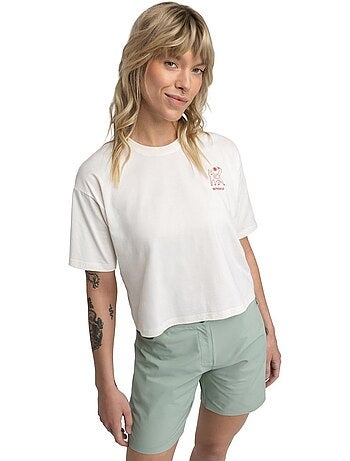 T-shirt larga de bikepacking para mulher