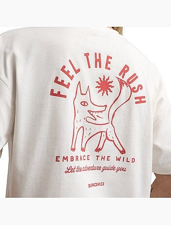 T-shirt larga de bikepacking para mulher