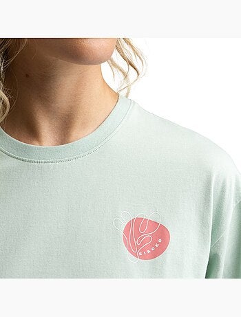 T-shirt larga de bikepacking para mulher