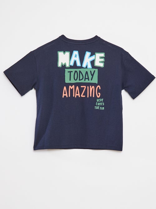 T-shirt larga de manga curta - Kiabi