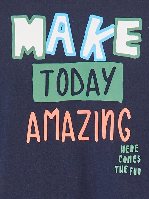 T-shirt larga de manga curta - Kiabi