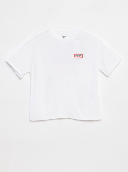 T-shirt larga de manga curta - Kiabi
