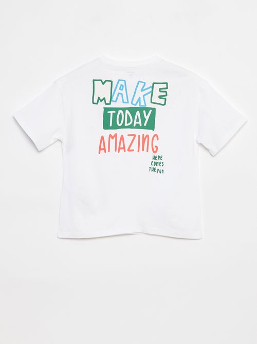 T-shirt larga de manga curta - Kiabi