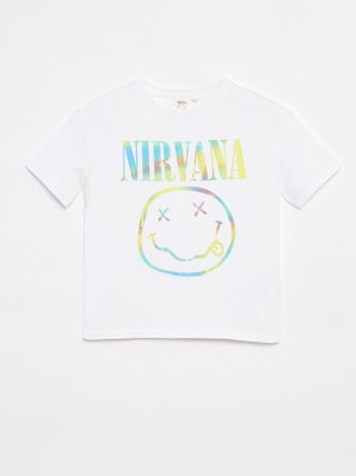 T-shirt larga de manga curta 'Nirvana'
