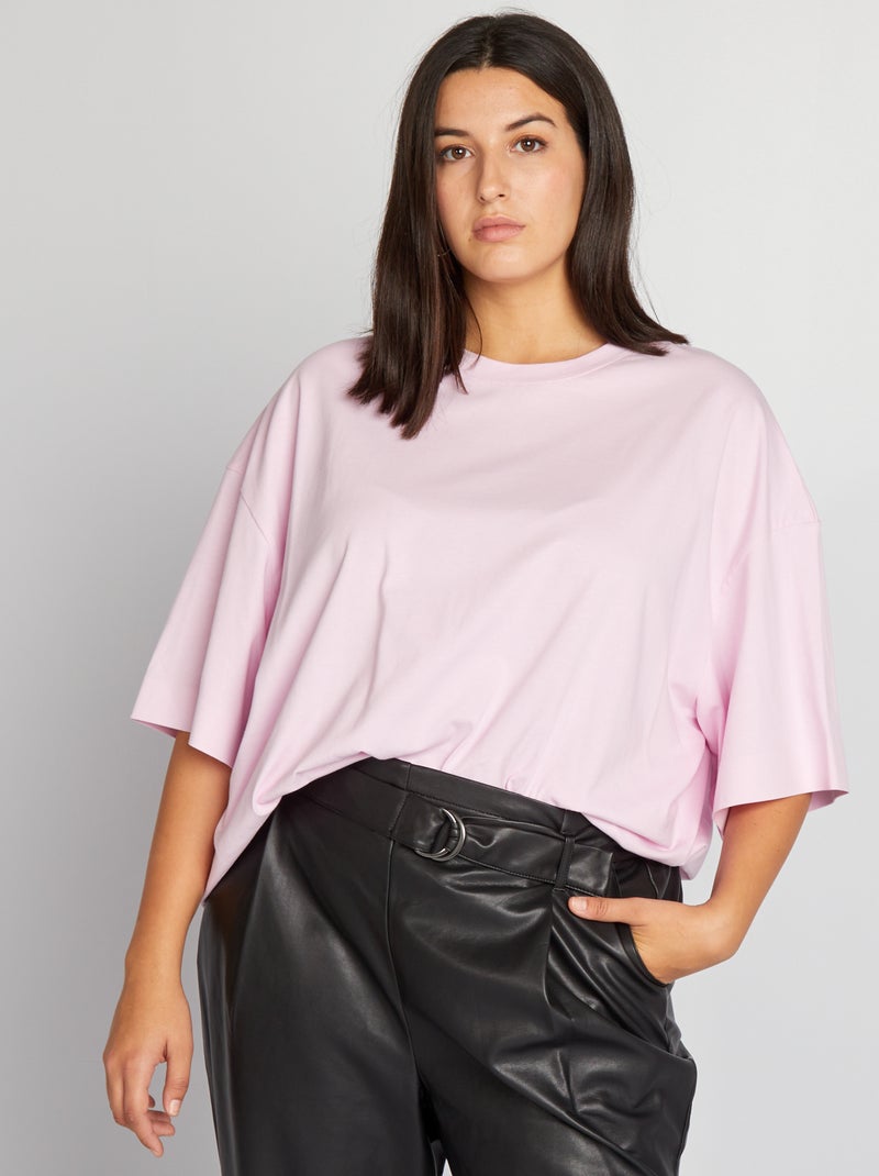 T-shirt larga de manga curta ROSA - Kiabi
