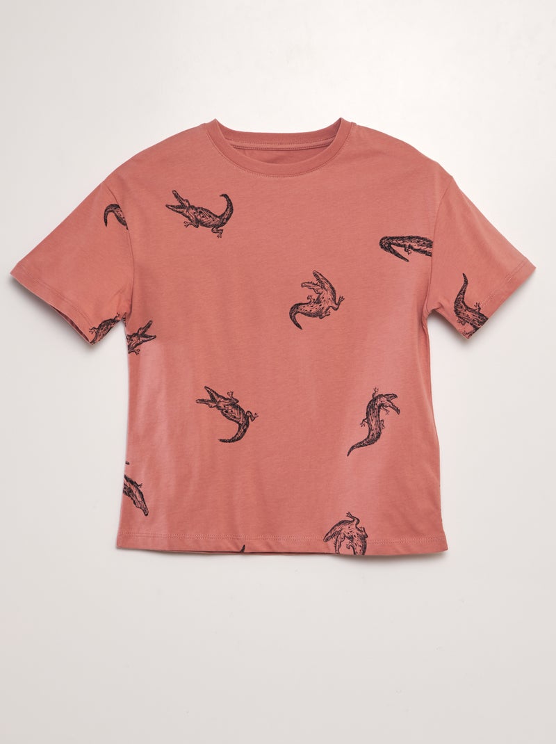 T-shirt larga de manga curta ROSA - Kiabi