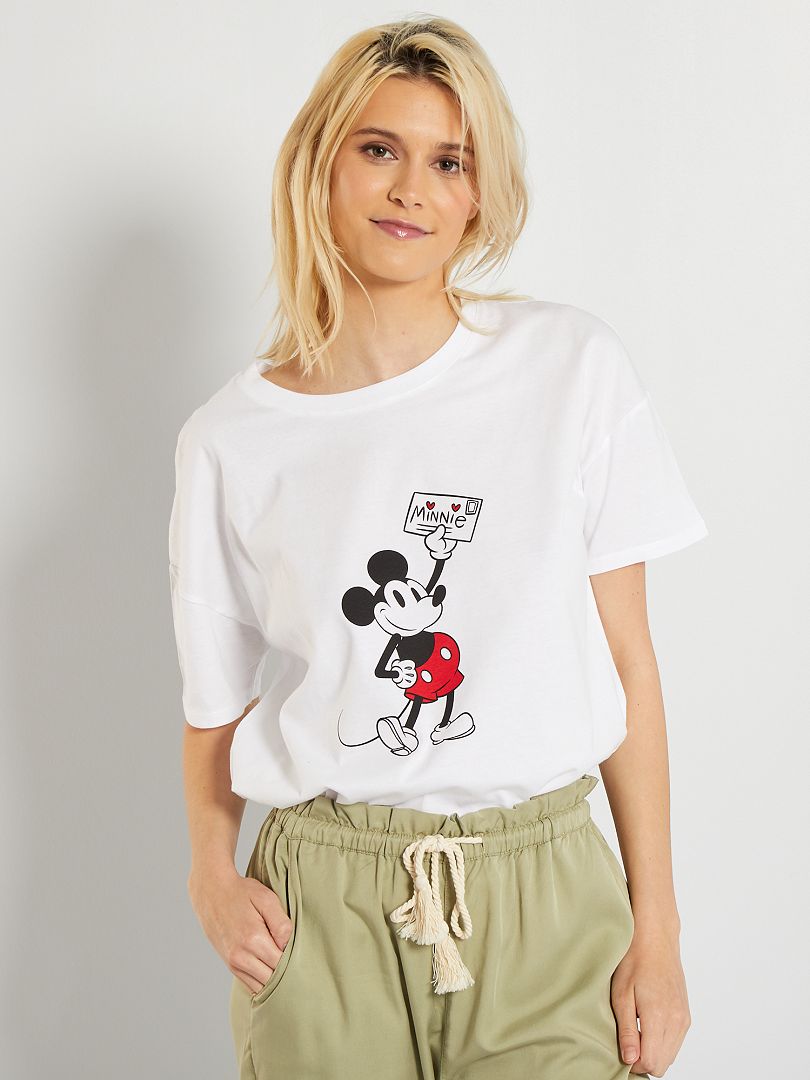 T-shirt larga 'Disney' BRANCO - Kiabi