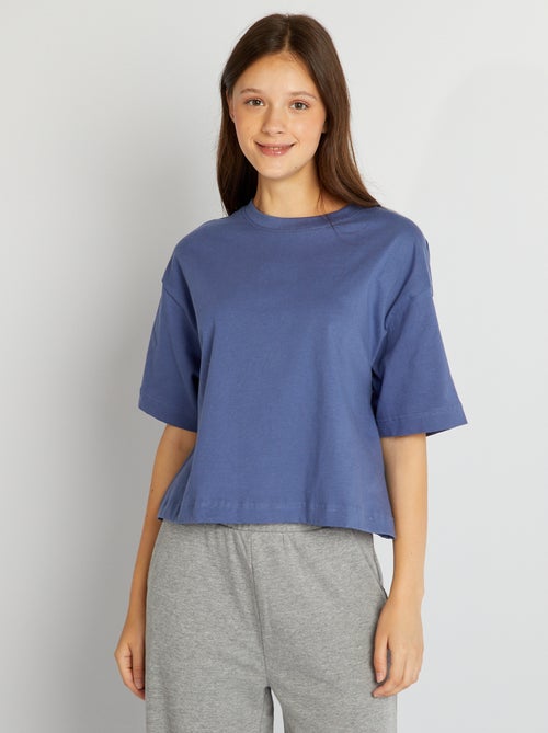 T-shirt larga e cropped - Kiabi