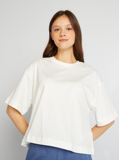 T-shirt larga e cropped - Kiabi