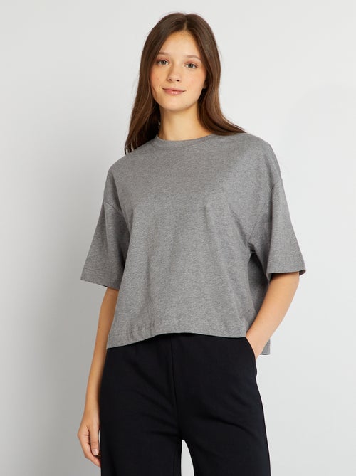 T-shirt larga e cropped - Kiabi