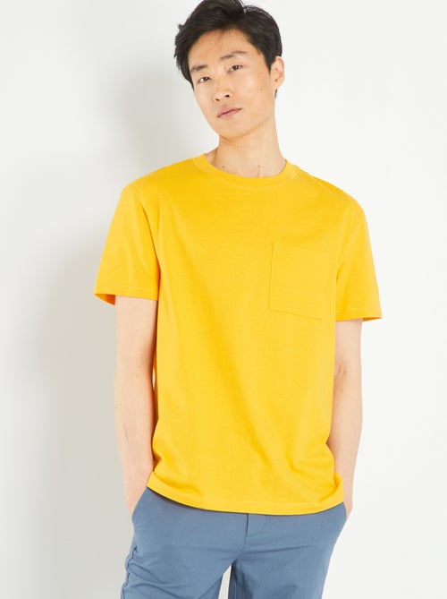 T-shirt larga em jersey com bolso - Kiabi