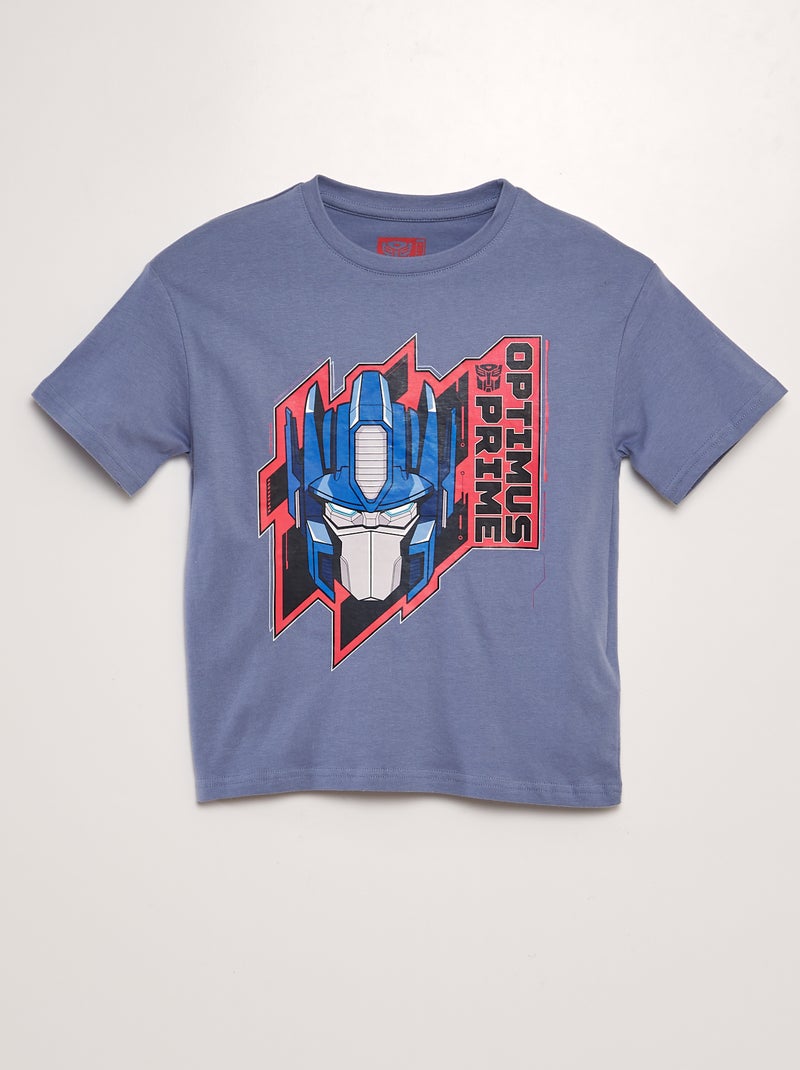 T-shirt larga em jersey 'Transformers' AZUL - Kiabi