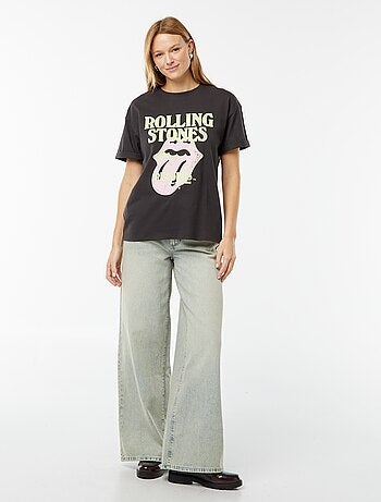 T-shirt larga estampada 'The Rolling Stones'