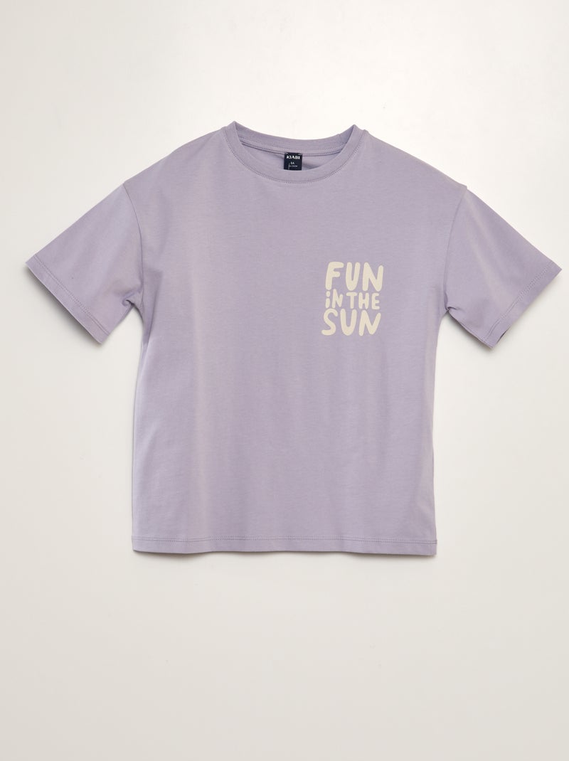 T-shirt larga estampada VIOLETA - Kiabi