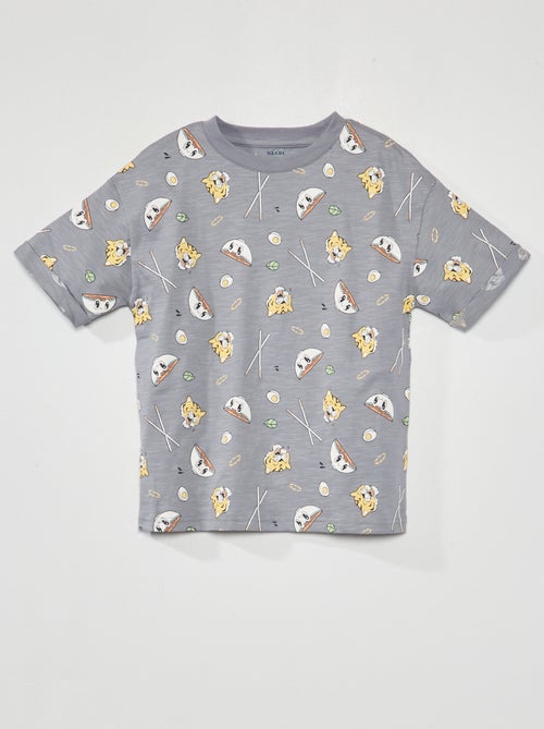 T-shirt larga estampado ramen - Kiabi
