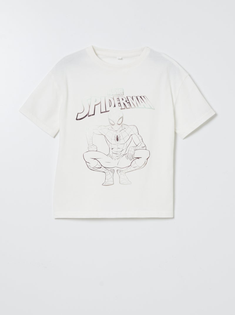 T-shirt larga 'Homem-Aranha' da 'Marvel' BEGE - Kiabi