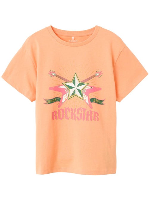 T-shirt Larga Laranja para Menina Name It - Kiabi T-shirt Larga Laranja para Menina Name It - Kiabi