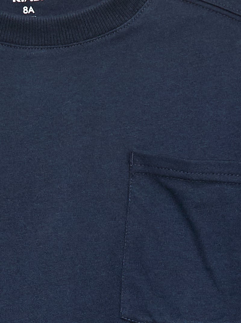 T-shirt larga lisa Azul - Kiabi