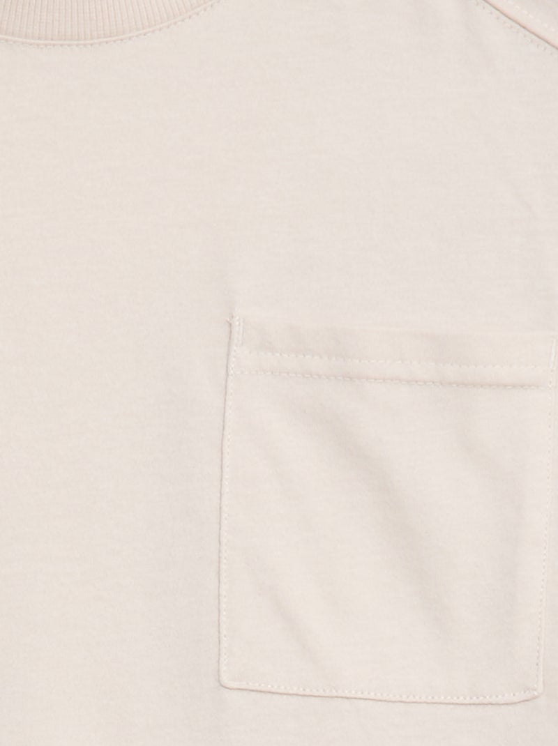 T-shirt larga lisa Branco - Kiabi