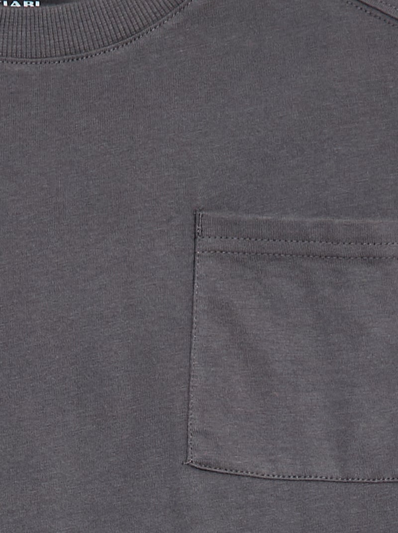 T-shirt larga lisa Cinza - Kiabi