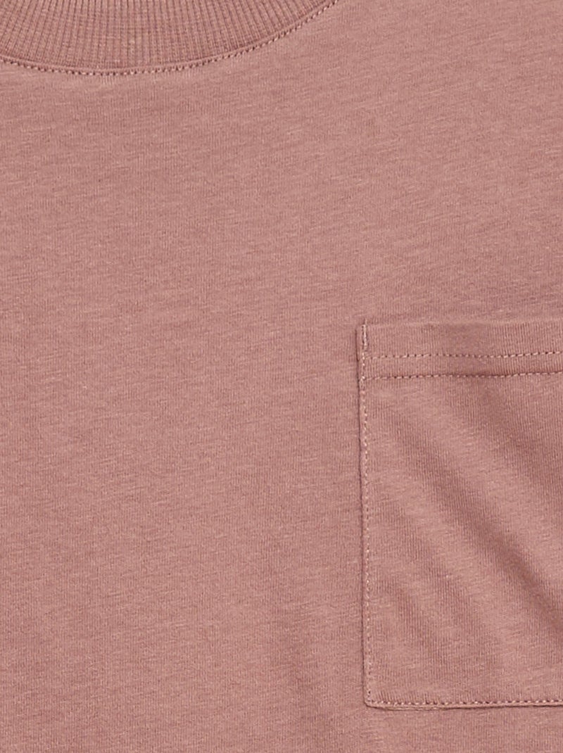 T-shirt larga lisa Rosa - Kiabi