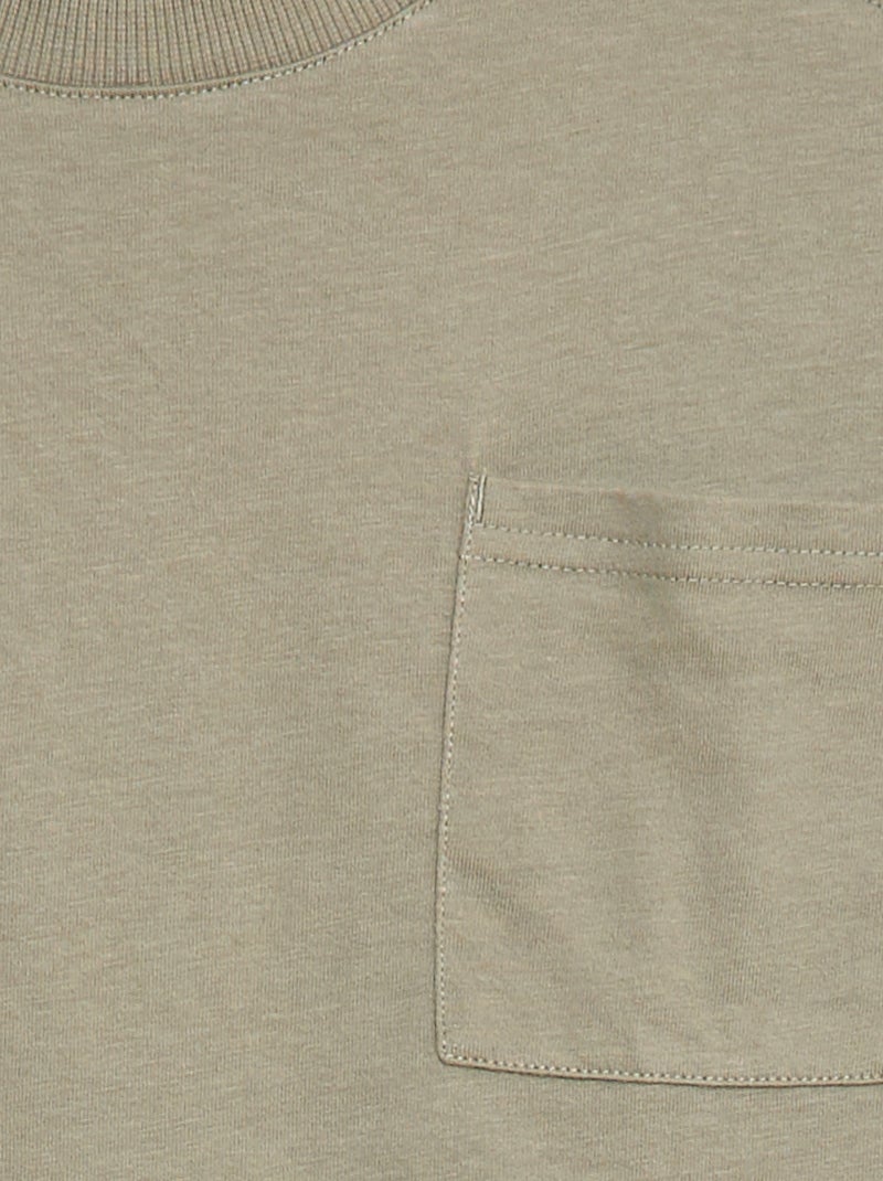 T-shirt larga lisa Verde - Kiabi