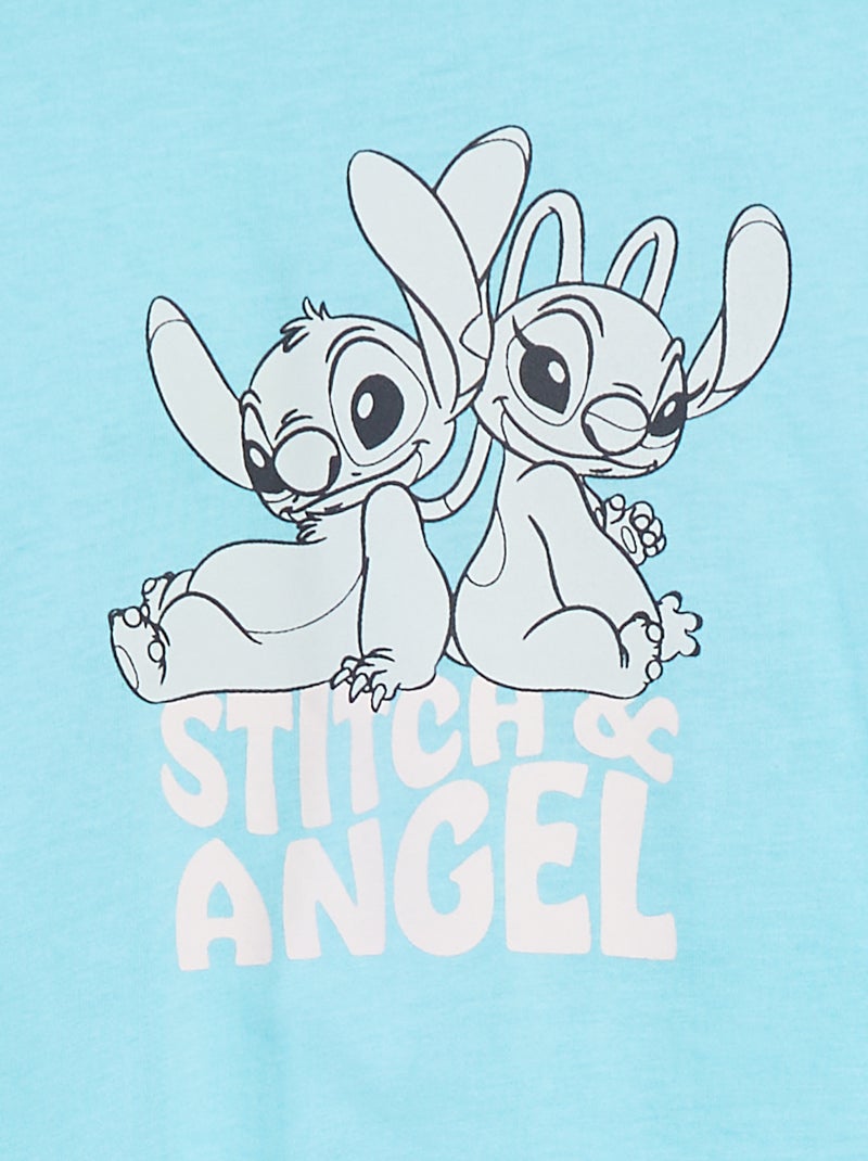 T-shirt larga 'Stitch' Azul - Kiabi