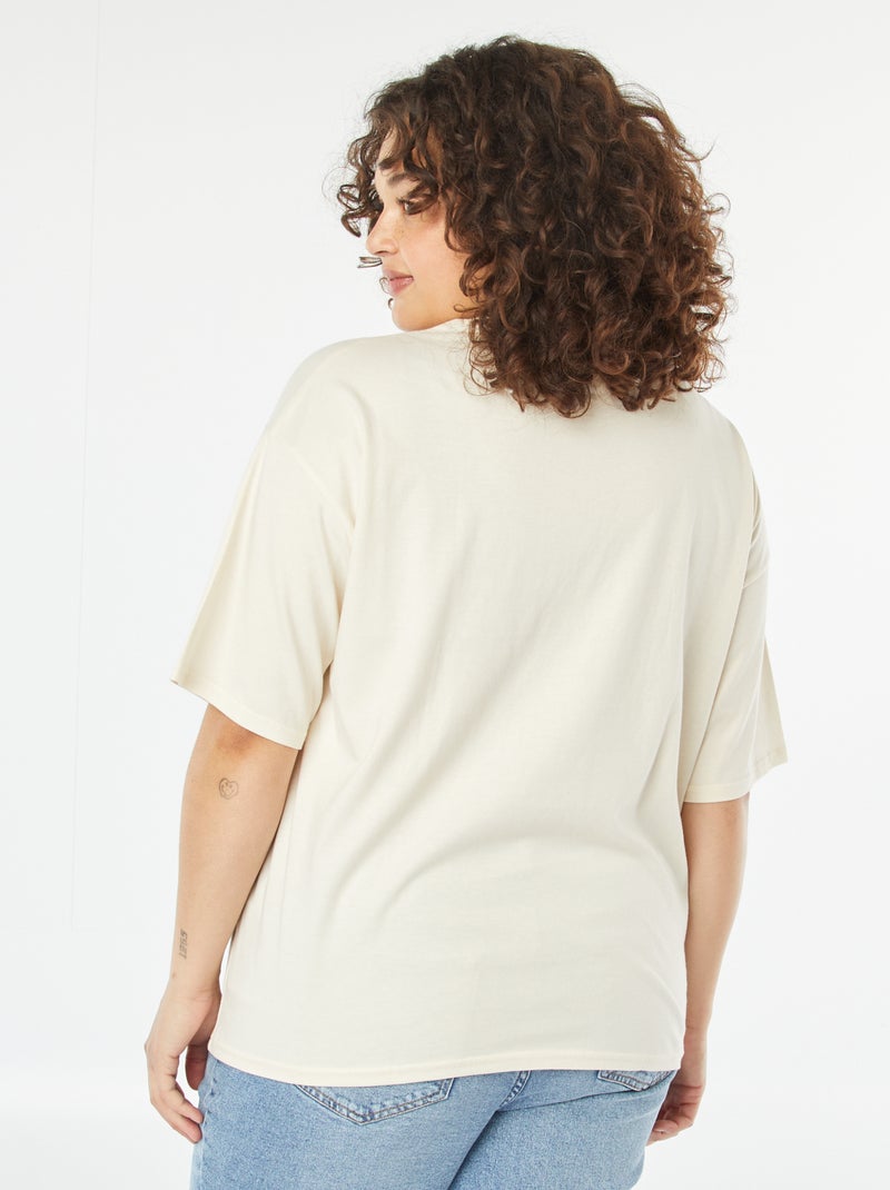 T-shirt larga 'Stitch' BRANCO - Kiabi