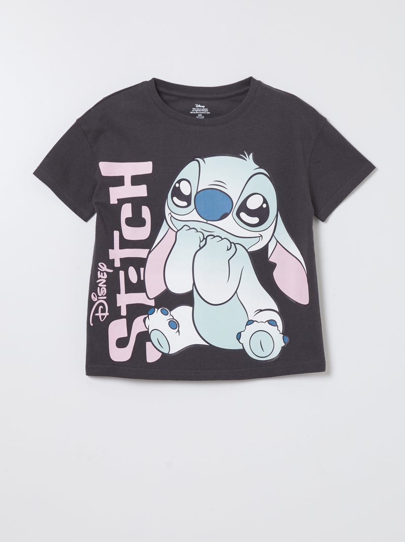 T-shirt larga 'Stitch' PRETO - Kiabi