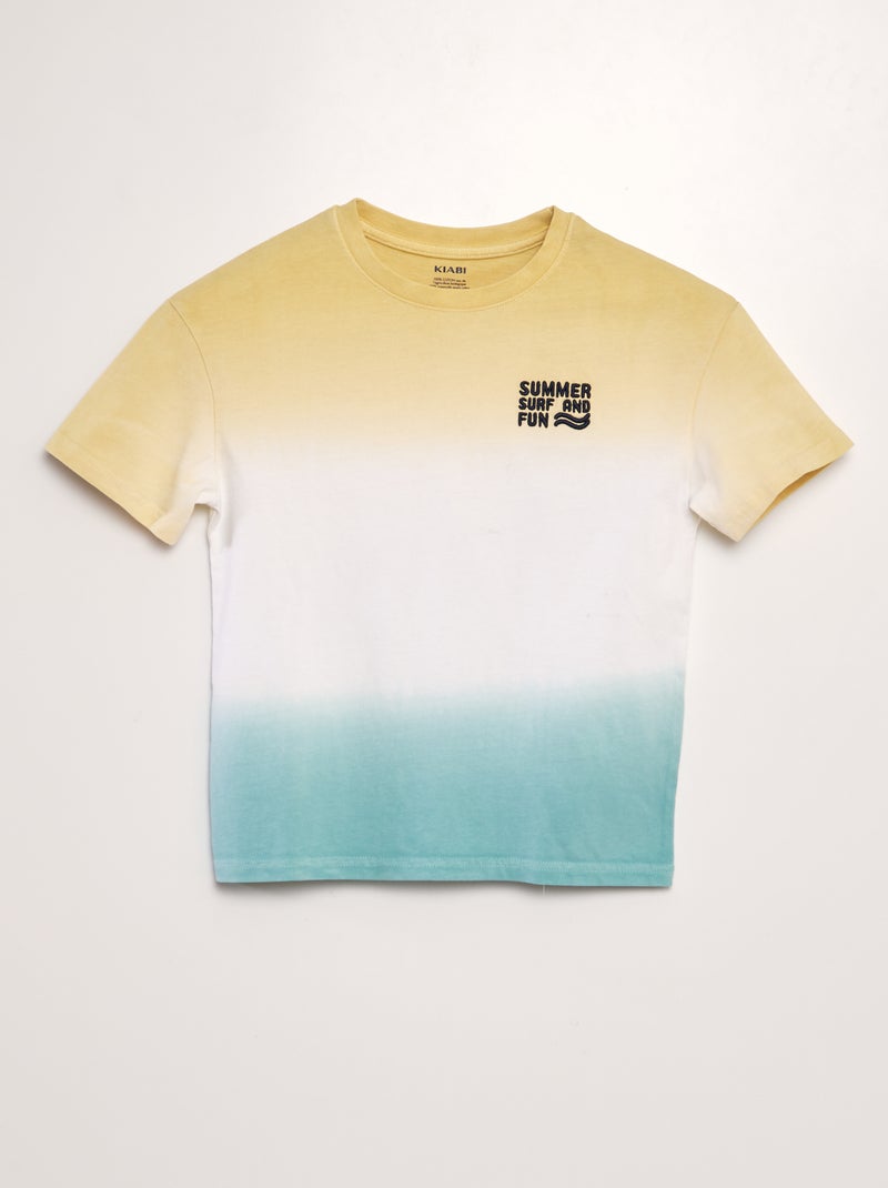 T-shirt larga tie and dye AMARELO - Kiabi