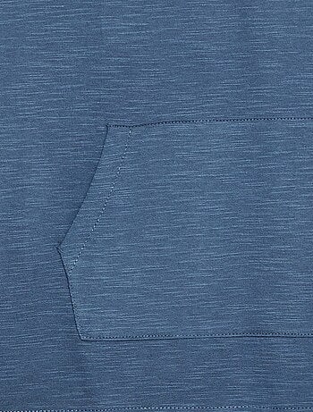 T-shirt largo com bolso canguru