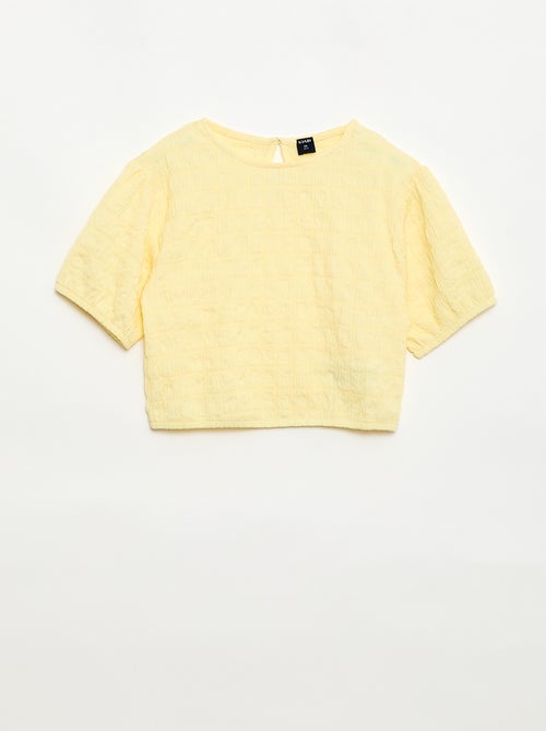 T-shirt largo em malha fantasia - Kiabi