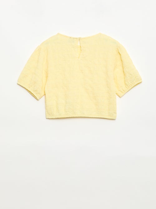T-shirt largo em malha fantasia - Kiabi
