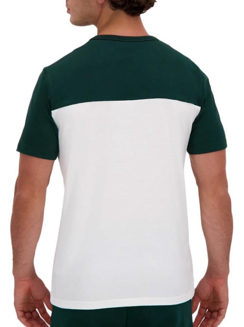 T-Shirt Le Coq Sportif Contemporain Verde/Branco para Homem - Kiabi