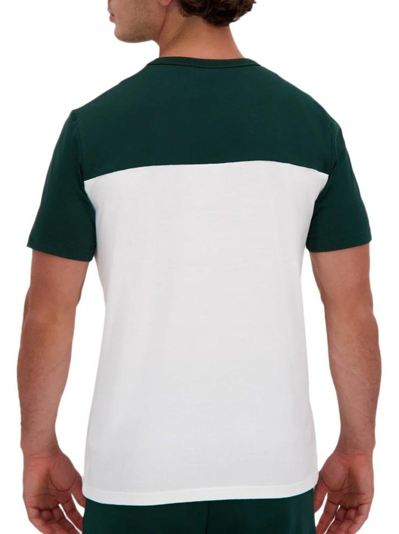 T-Shirt Le Coq Sportif Contemporain Verde/Branco para Homem Verde - Kiabi