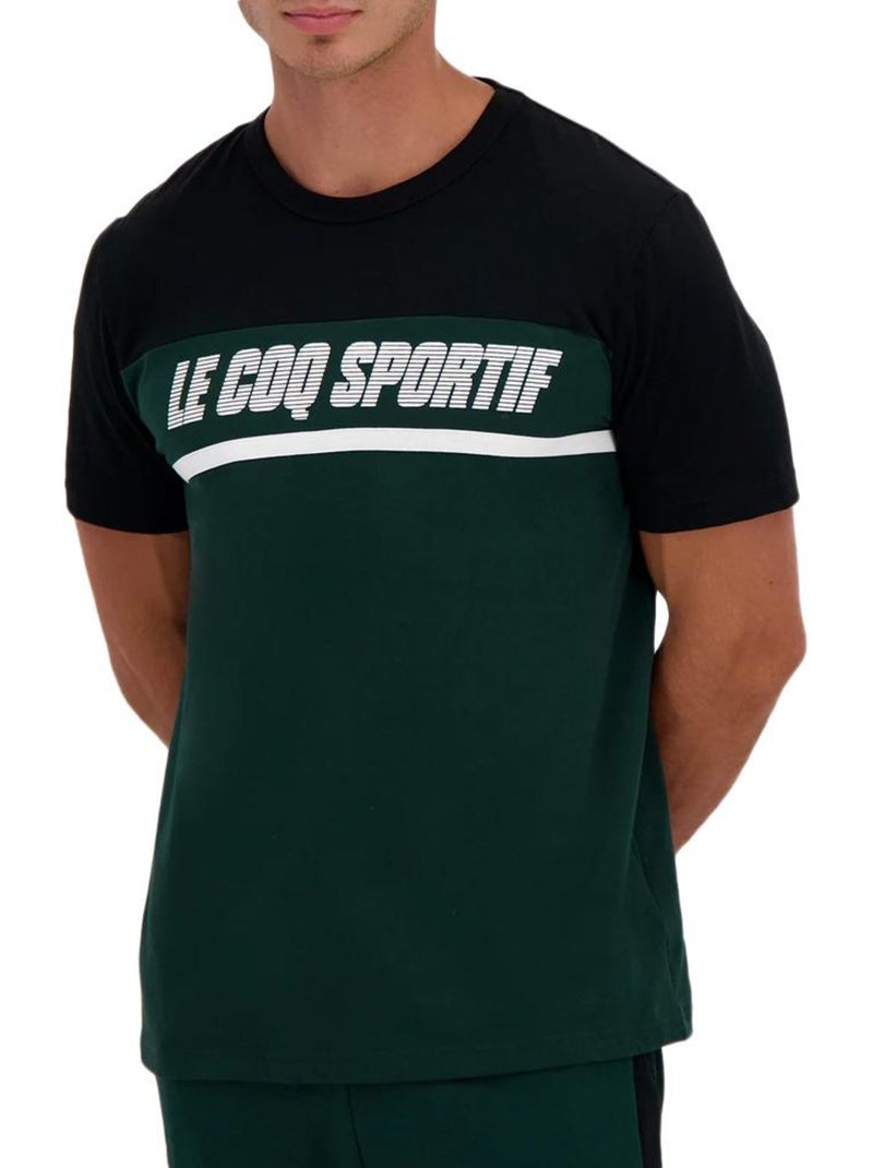 T-Shirt Le Coq Sportif Contemporâneo Preto para Homem Preto - Kiabi