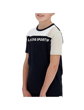 T-Shirt Le Coq Sportif Gráfico Branco/Preto para Rapaz