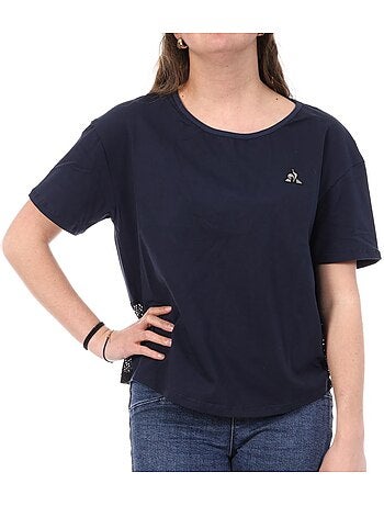 T-shirt le coq sportif loose para mulher marine