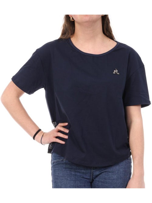 T-Shirt Le Coq Sportif Loose para Mulher Marine - Kiabi T-Shirt Le Coq Sportif Loose para Mulher Marine - Kiabi