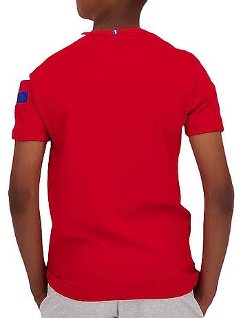 T-Shirt Le Coq Sportif Mini Vermelha para Menino