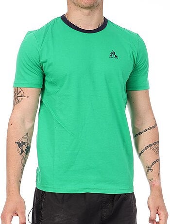 T-Shirt Le Coq Sportif Monocromático Verde para Homem