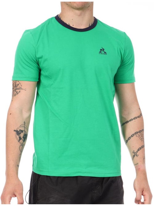 T-Shirt Le Coq Sportif Monocromático Verde para Homem - Kiabi
